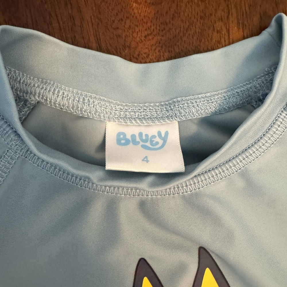 New Bluey Long Sleeve Rash Guard Top - Picture 3 of 5